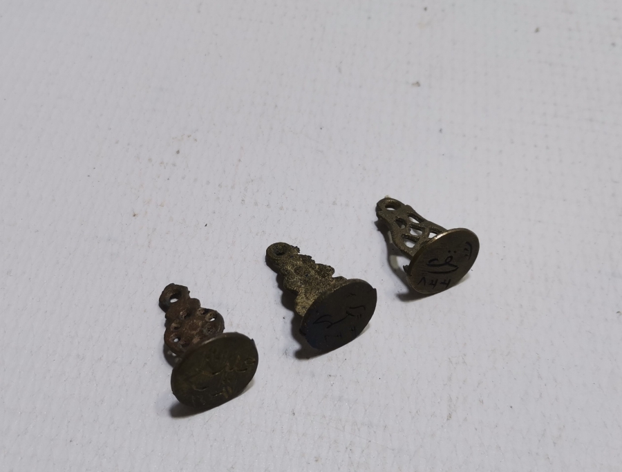 3 ADET OSMANLI DÖNEMİ EL KAZIMA HAKKAK İŞİ ŞAHIS MÜHRÜ