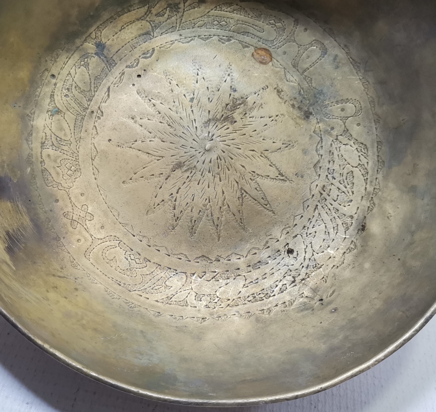 OSMANLI DÖNEMİ ORTASI BEYİT YAZILI NADİR TEKKE İŞİ ÇAMÇAK - ŞİFA TASI