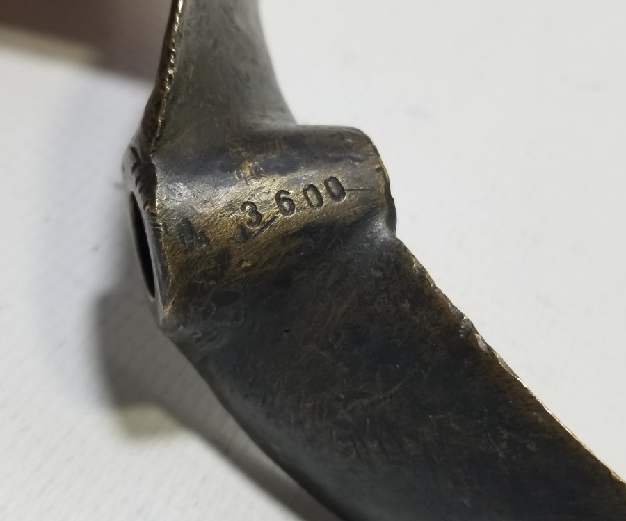 ÜZERİ SERİ NUMARALI OSMANLI DÖNEMİ PİRİNÇ TEKNE PERVANESİ