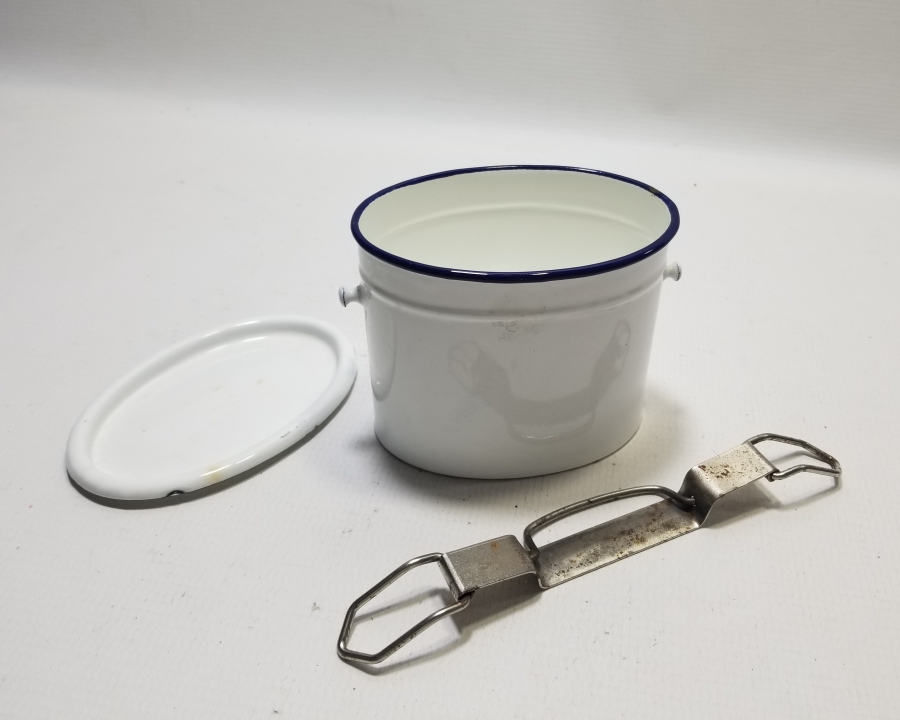 YÜKSEK KONDİSYONDA OSMANLI DÖNEMİ NADİR EMAYE STERİLİZASYON KABI