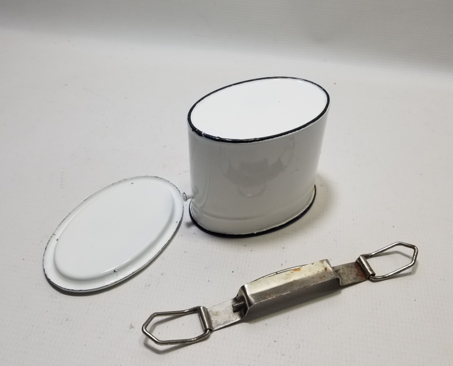 YÜKSEK KONDİSYONDA OSMANLI DÖNEMİ NADİR EMAYE STERİLİZASYON KABI