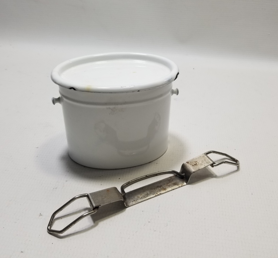 YÜKSEK KONDİSYONDA OSMANLI DÖNEMİ NADİR EMAYE STERİLİZASYON KABI