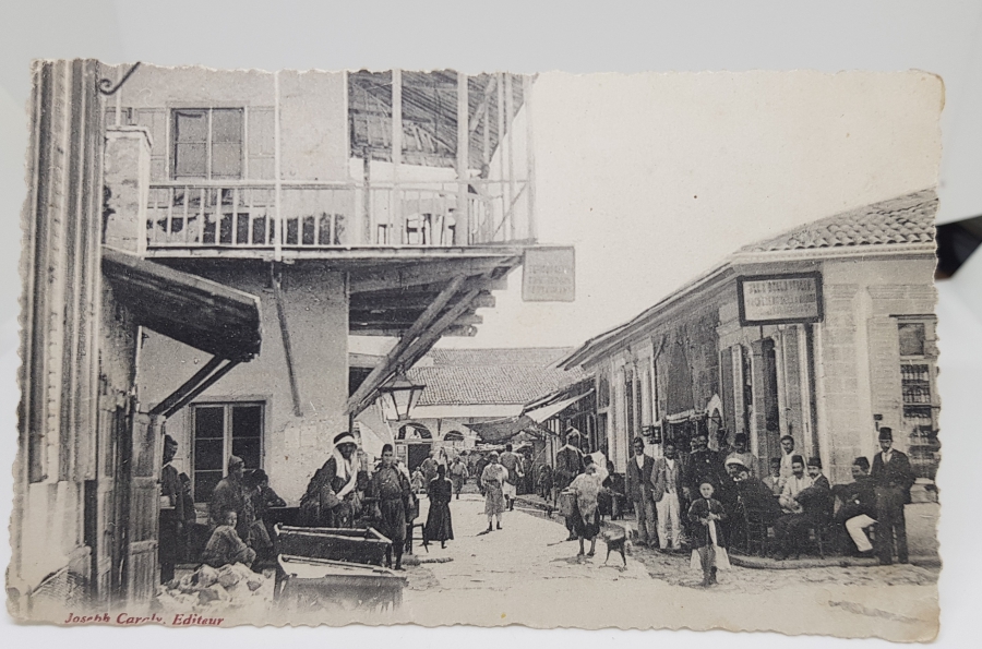 OSMANLI DÖNEMİ SOKAK MANZARALI KARTPOSTAL