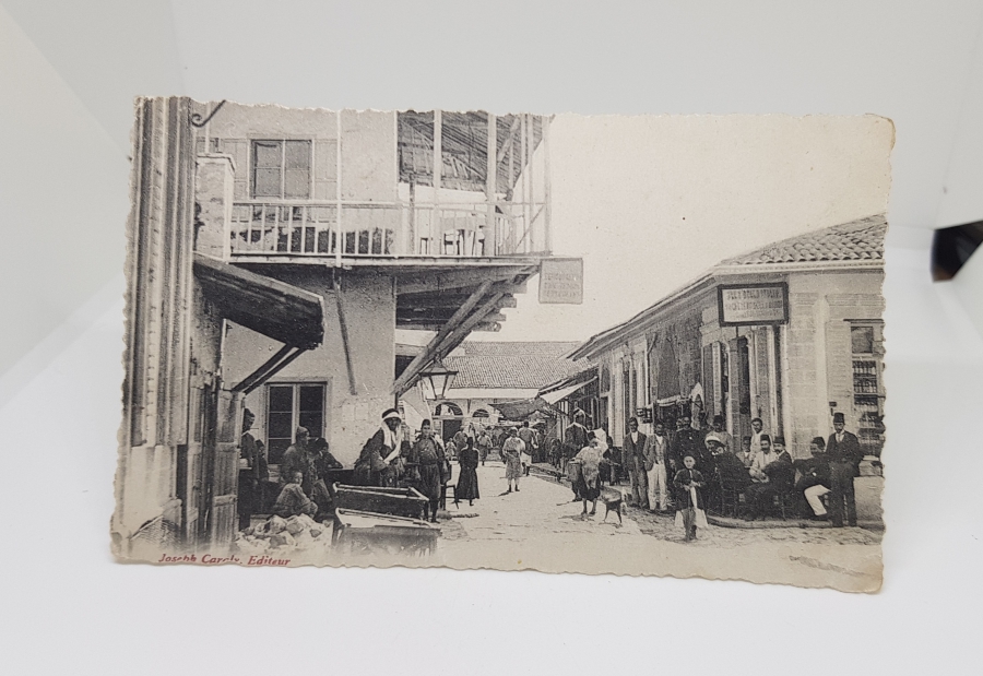 OSMANLI DÖNEMİ SOKAK MANZARALI KARTPOSTAL