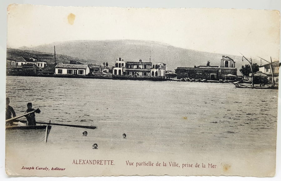 OSMANLI DÖNEMİ İSKENDERİYE DENİZ MANZARALI KARTPOSTAL