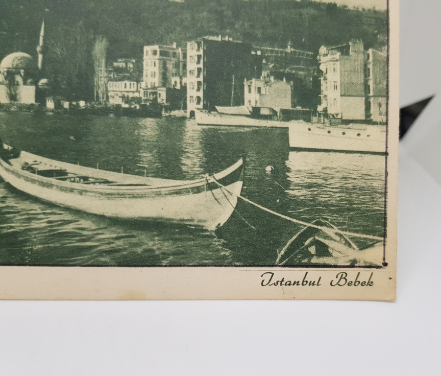 CUMHURİYET DÖNEMİ İSTANBUL BEBEK SAHİLİ GÖRSELLİ KARTPOSTAL