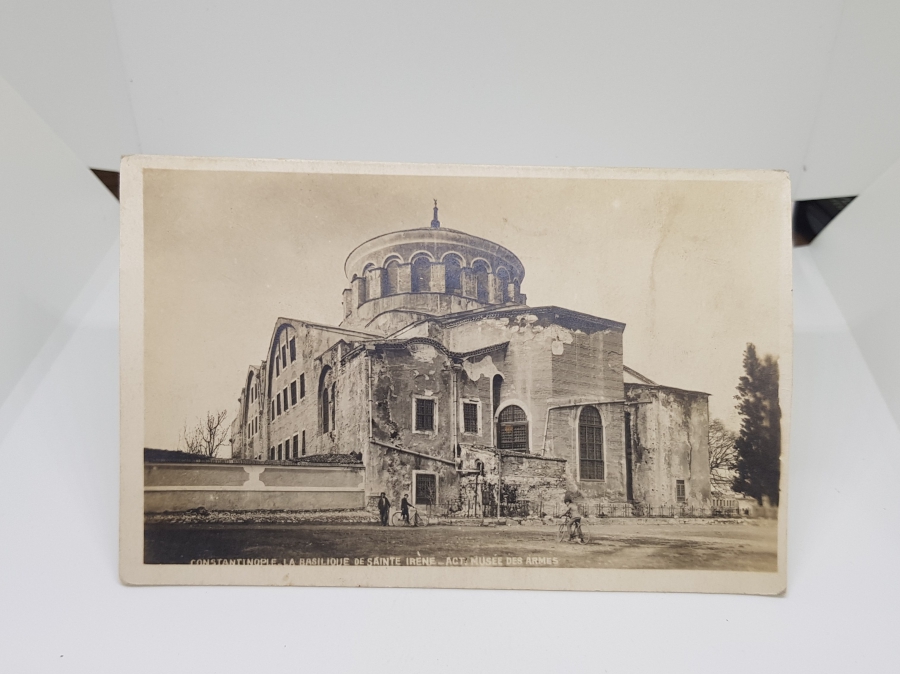 OSMANLI DÖNEMİ AYA İRİNİ KİLİSESİ GÖRSELLİ NADİR KARTPOSTAL