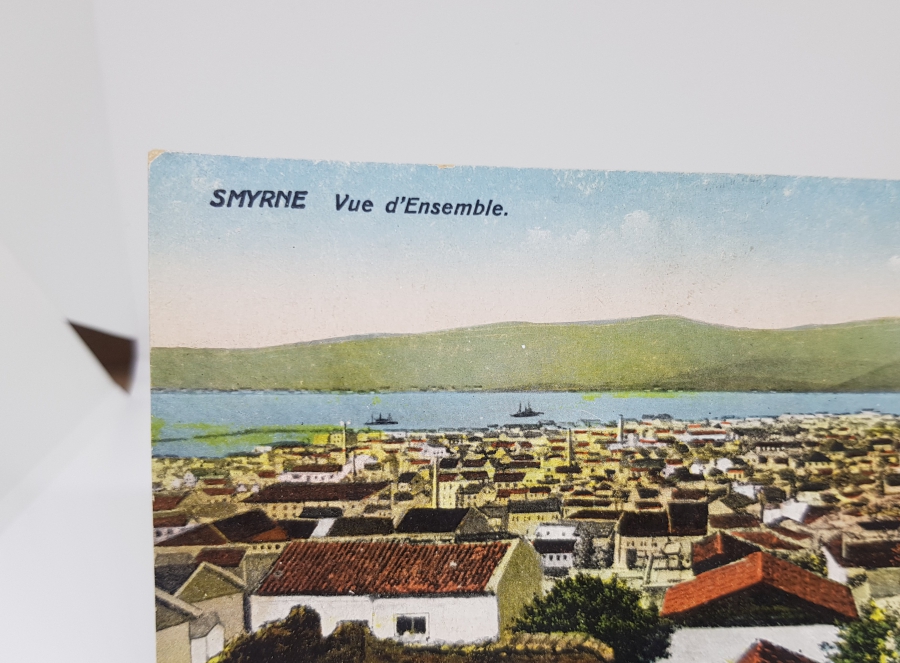 OSMANLI DÖNEMİ İZMİR GENEL GÖRÜNÜŞ RENKLİ KARTPOSTAL