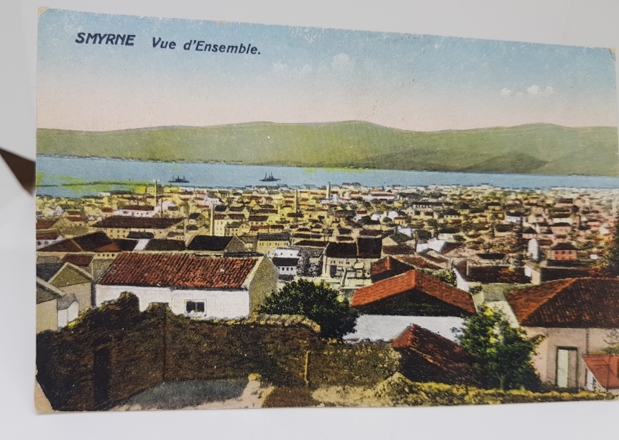 OSMANLI DÖNEMİ İZMİR GENEL GÖRÜNÜŞ RENKLİ KARTPOSTAL