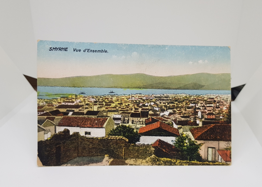 OSMANLI DÖNEMİ İZMİR GENEL GÖRÜNÜŞ RENKLİ KARTPOSTAL