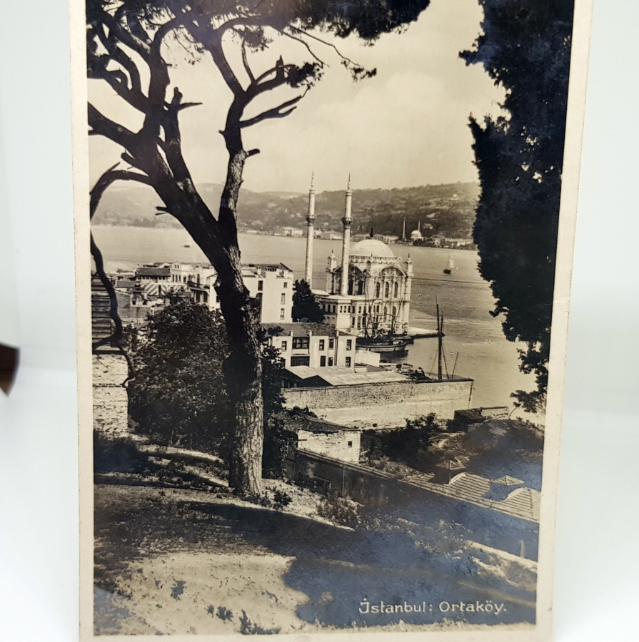 İSTANBUL ORTAKÖY CAMİ GÖRSELLİ CUMHURİYET BAŞLARI KARTPOSTAL