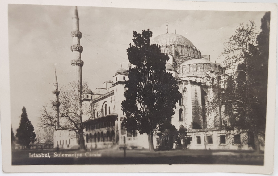 SÜLEYMANİYE CAMİ GÖRSELLİ CUMHURİYET BAŞLARI KARTPOSTAL