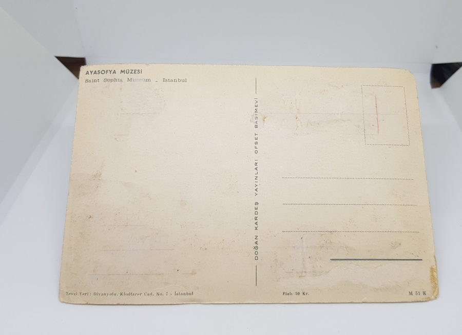 1970LERDEN AYASOFYA MÜZESİ KARTPOSTAL