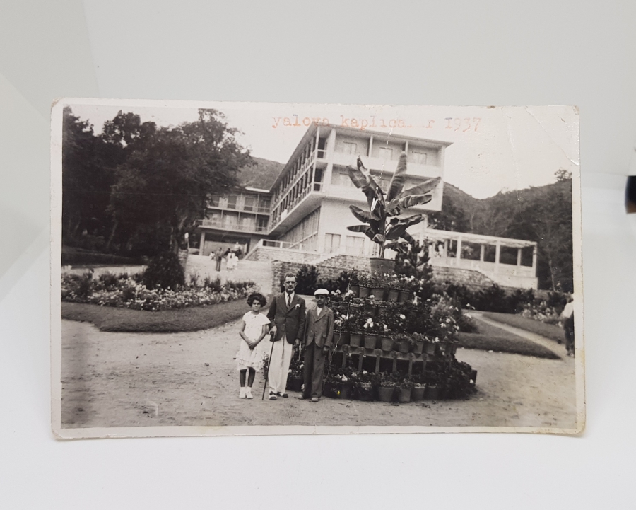 1937 YILI YALOVA KAPLICALARI GÖRSELLİ SİYAH-BEYAZ FOTOĞRAF