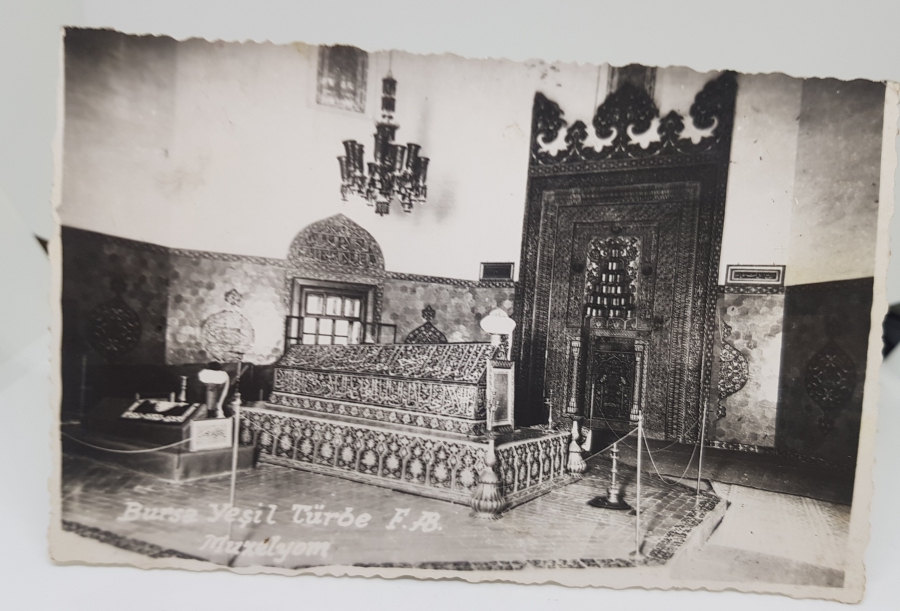 BURSA YEŞİL TÜRBE SİYAH-BEYAZ KARTPOSTAL