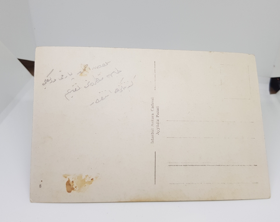 CUMHURİYET BAŞLARI ARKASI OSMANLICA YAZILI SULTAN AHMET MEYDANI GÖRSELLİ KARTPOSTAL