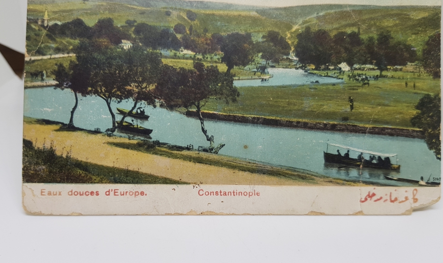 OSMANLICA YAZILI OSMANLI DÖNEMİ KARTPOSTAL