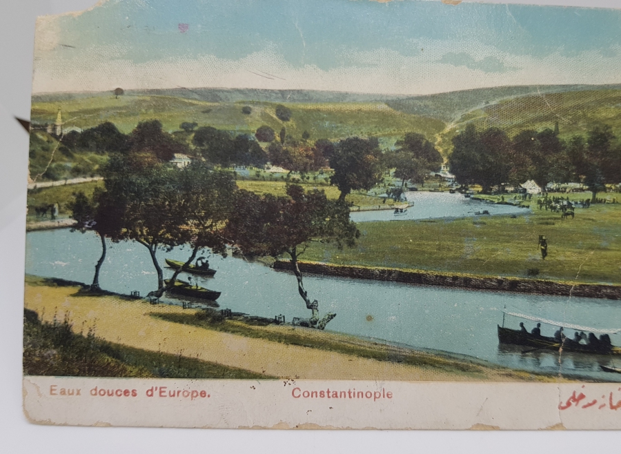 OSMANLICA YAZILI OSMANLI DÖNEMİ KARTPOSTAL