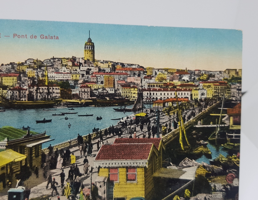 İSTANBUL GALATA GÖRSELLİ OSMANLI DÖNEMİ İTALYAN BASKI KARTPOSTAL