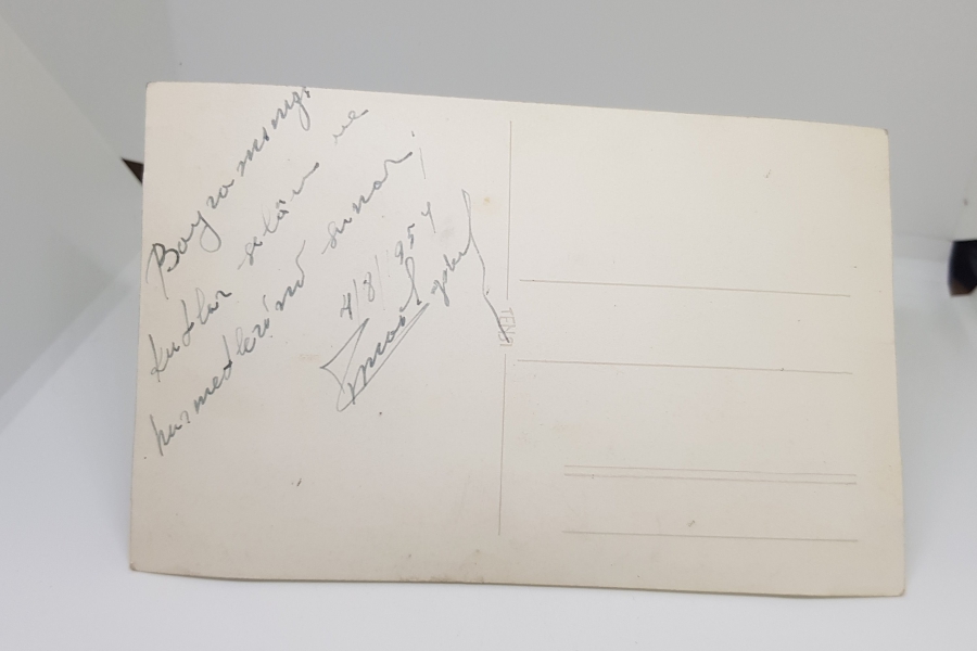 1950LERDEN ARKASI YAZILI İZMİR SAAT KULESİ GÖRSELLİ KARTPOSTAL