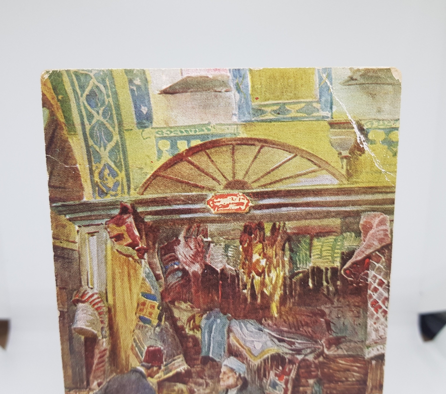 KAPALIÇARŞI GÖRSELLİ OSMANLI DÖNEMİ NADİR TABLO KARTPOSTAL