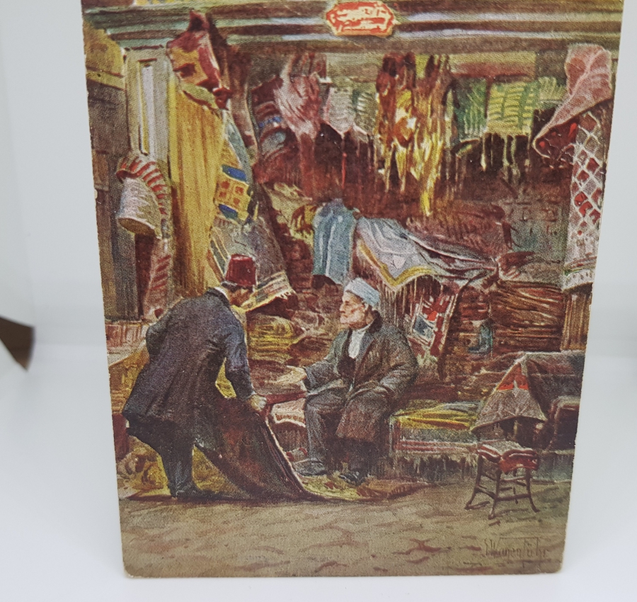 KAPALIÇARŞI GÖRSELLİ OSMANLI DÖNEMİ NADİR TABLO KARTPOSTAL