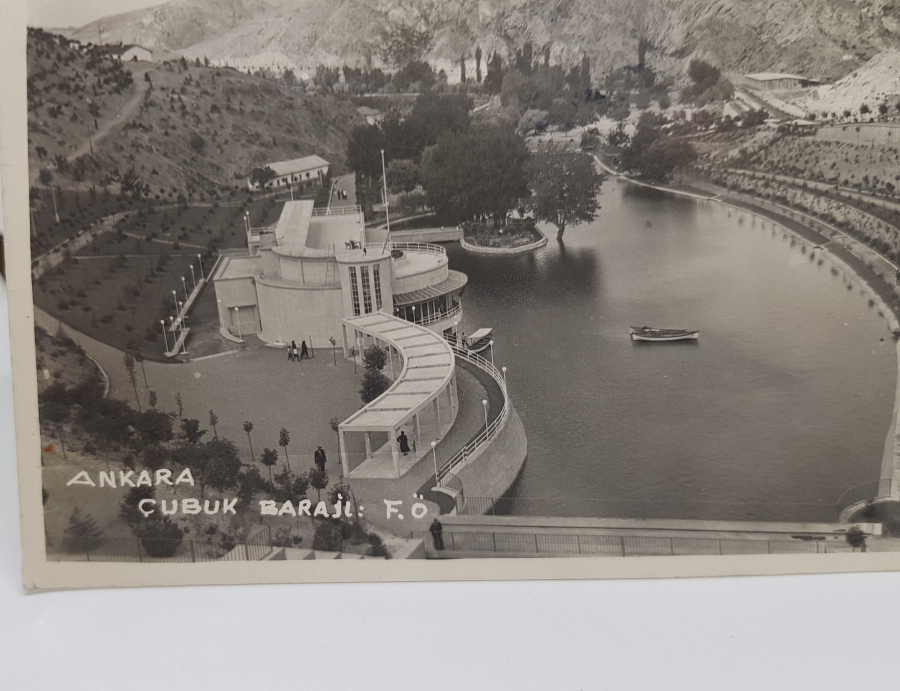1949 YILI ANKARA ÇUBUK GARAJI GÖRSELLİ POSTADAN GEÇMİŞ SİYAH-BEYAZ FOTOĞRAF