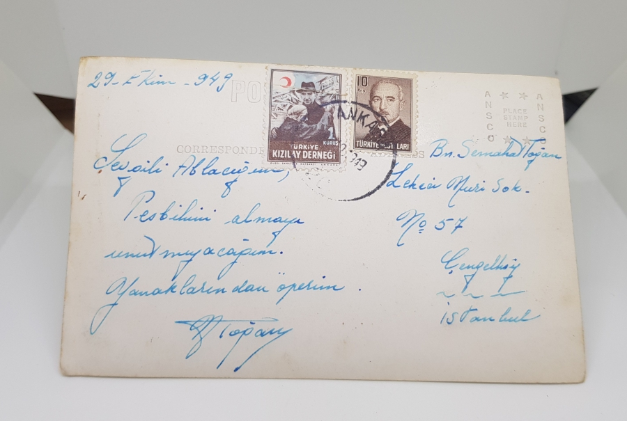 1949 YILI ANKARA ÇUBUK GARAJI GÖRSELLİ POSTADAN GEÇMİŞ SİYAH-BEYAZ FOTOĞRAF