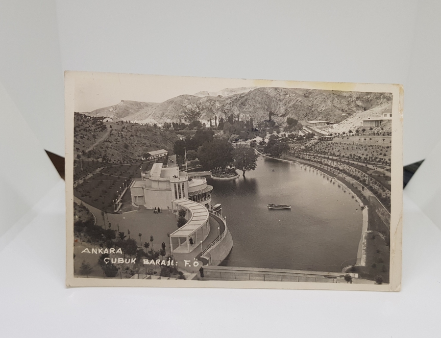 1949 YILI ANKARA ÇUBUK GARAJI GÖRSELLİ POSTADAN GEÇMİŞ SİYAH-BEYAZ FOTOĞRAF