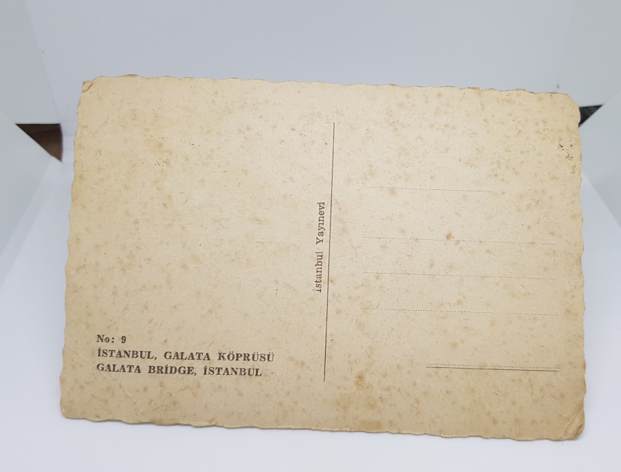 CUMHURİYET BAŞLARI RENKLİ GALATA KÖPRÜSÜ GÖRSELLİ KARTPOSTAL