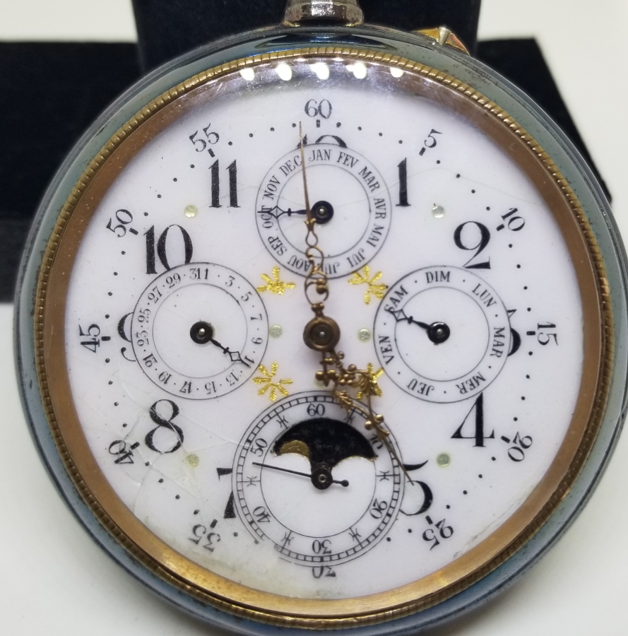 OSMANLI DÖNEMİ ÇOK NADİR DEV BOYDA NADİR MEHTAPLI CEP SAATİ