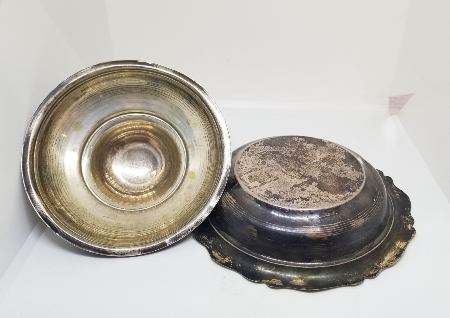 ANTİKA KAPAKLI GÜMÜŞ TABAK