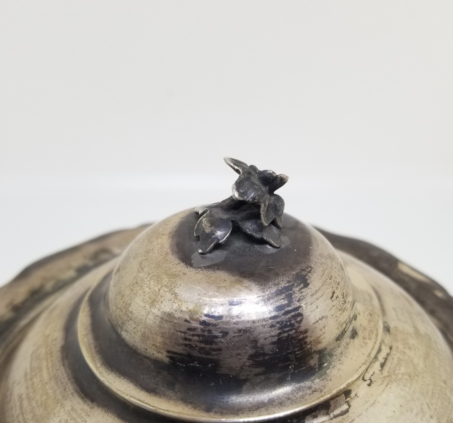 ANTİKA KAPAKLI GÜMÜŞ TABAK