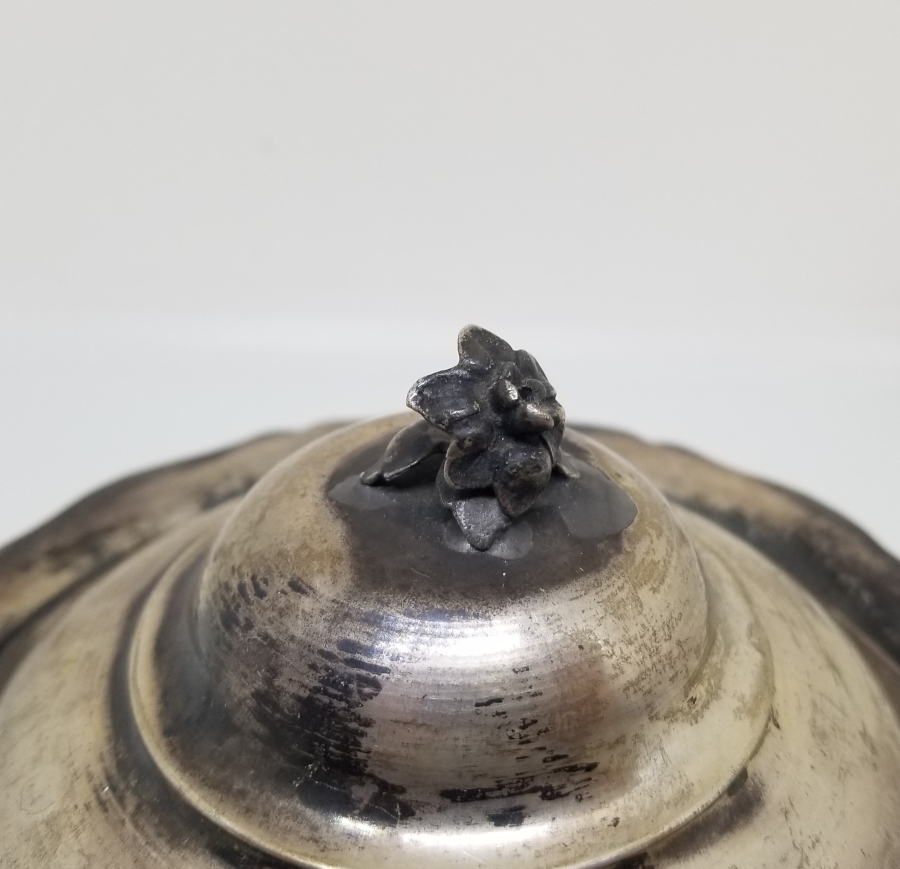 ANTİKA KAPAKLI GÜMÜŞ TABAK