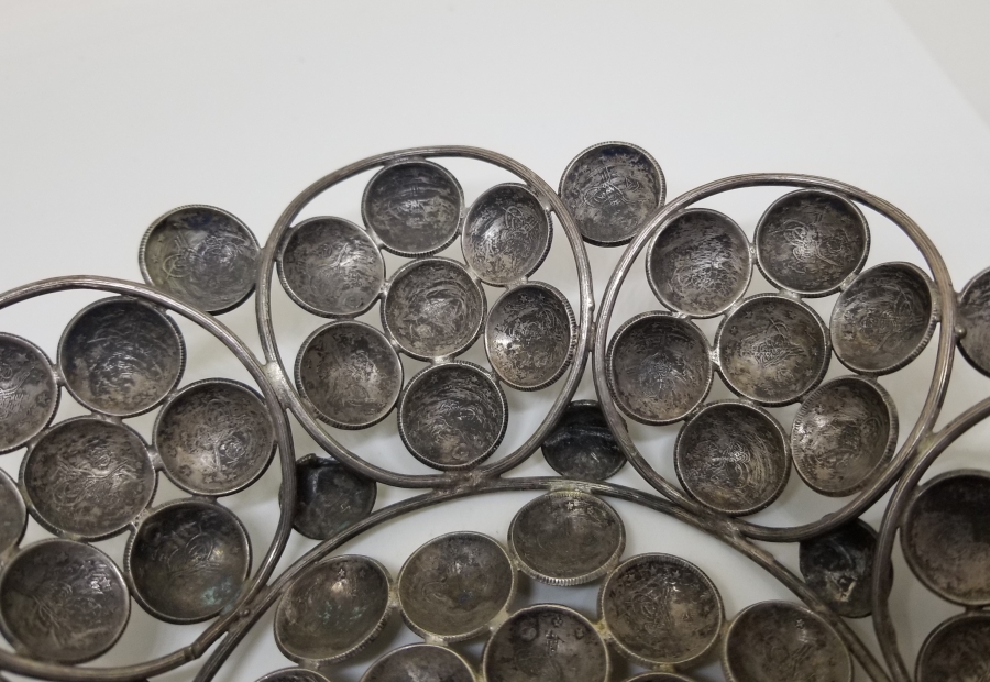 ABDÜLHAMİD VE MEHMED REŞAD HAN DÖNEMİ GÜMÜŞ PARALARDAN YAPILMIŞ OSMANLI DÖNEMİ GÜMÜŞ BAYRAM ŞEKERLİĞİ