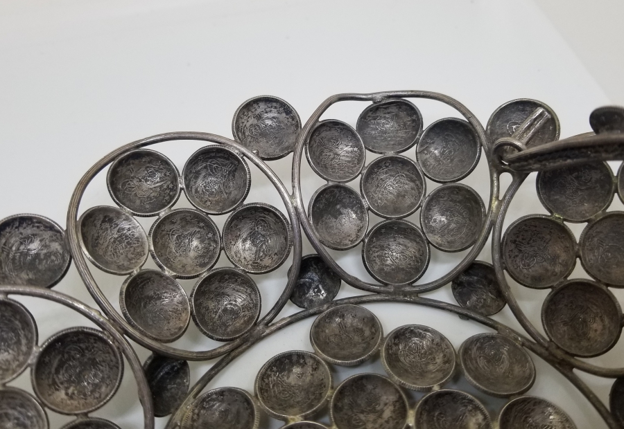 ABDÜLHAMİD VE MEHMED REŞAD HAN DÖNEMİ GÜMÜŞ PARALARDAN YAPILMIŞ OSMANLI DÖNEMİ GÜMÜŞ BAYRAM ŞEKERLİĞİ