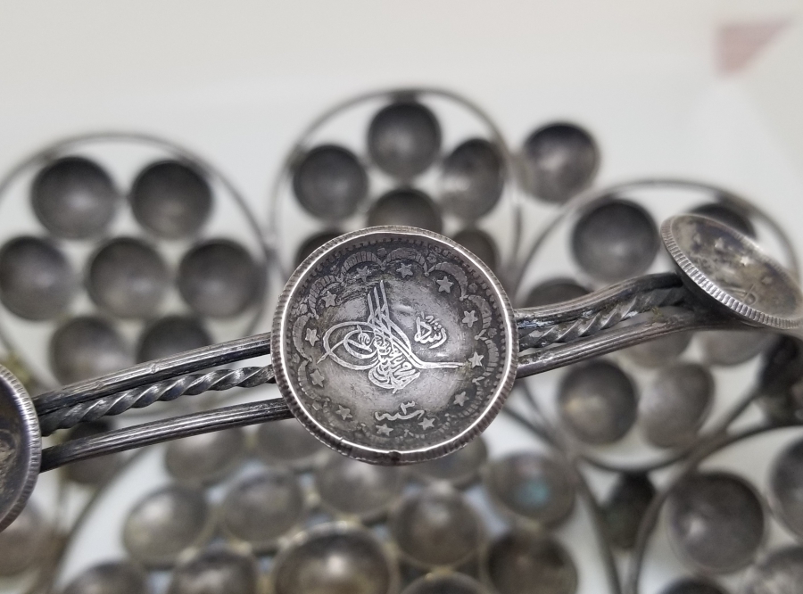 ABDÜLHAMİD VE MEHMED REŞAD HAN DÖNEMİ GÜMÜŞ PARALARDAN YAPILMIŞ OSMANLI DÖNEMİ GÜMÜŞ BAYRAM ŞEKERLİĞİ