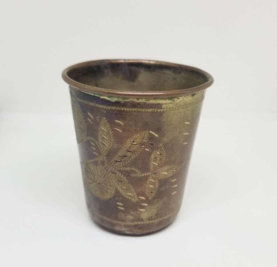 ÜZERİ KALEM İŞÇİLİKLİ OSMANLI DÖNEMİ SU BARDAĞI