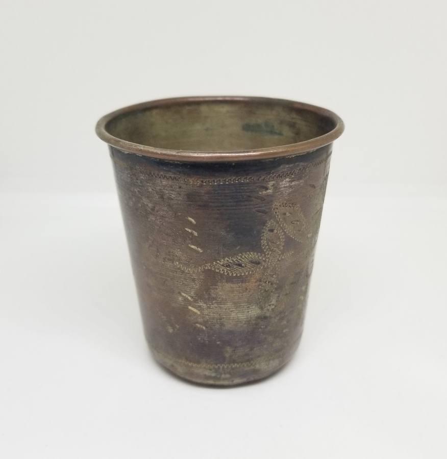 ÜZERİ KALEM İŞÇİLİKLİ OSMANLI DÖNEMİ SU BARDAĞI