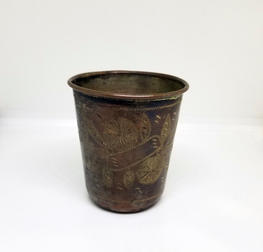 ÜZERİ KALEM İŞÇİLİKLİ OSMANLI DÖNEMİ SU BARDAĞI