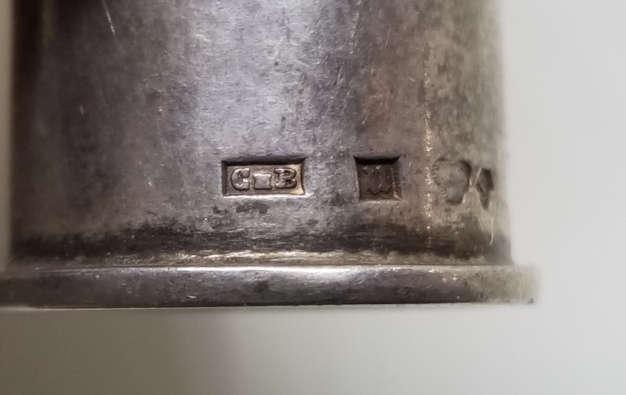 İNGİLİZ DAMGALI ANTİKA GÜMÜŞ TERZİ YÜKSÜĞÜ