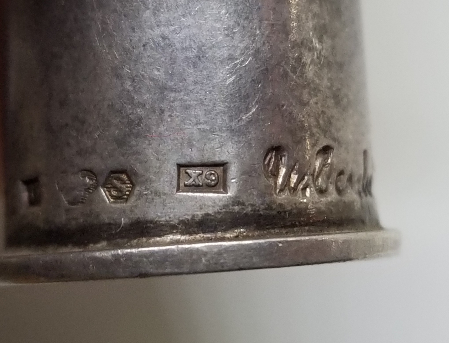 İNGİLİZ DAMGALI ANTİKA GÜMÜŞ TERZİ YÜKSÜĞÜ