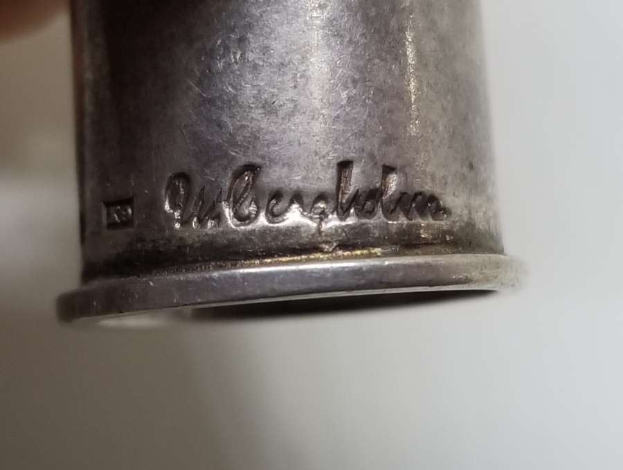 İNGİLİZ DAMGALI ANTİKA GÜMÜŞ TERZİ YÜKSÜĞÜ