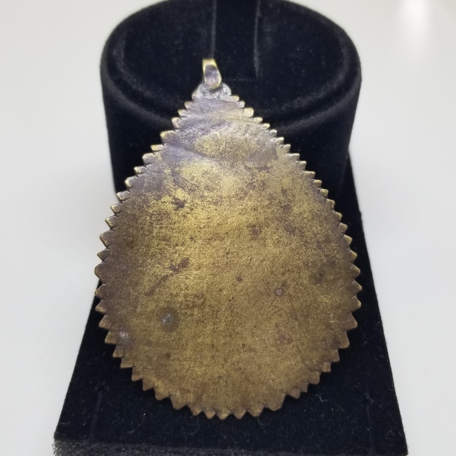 ÜZERİ KALEM İŞÇİLİKLİ OSMANLI DÖNEMİ ARMUDİ KOLYE