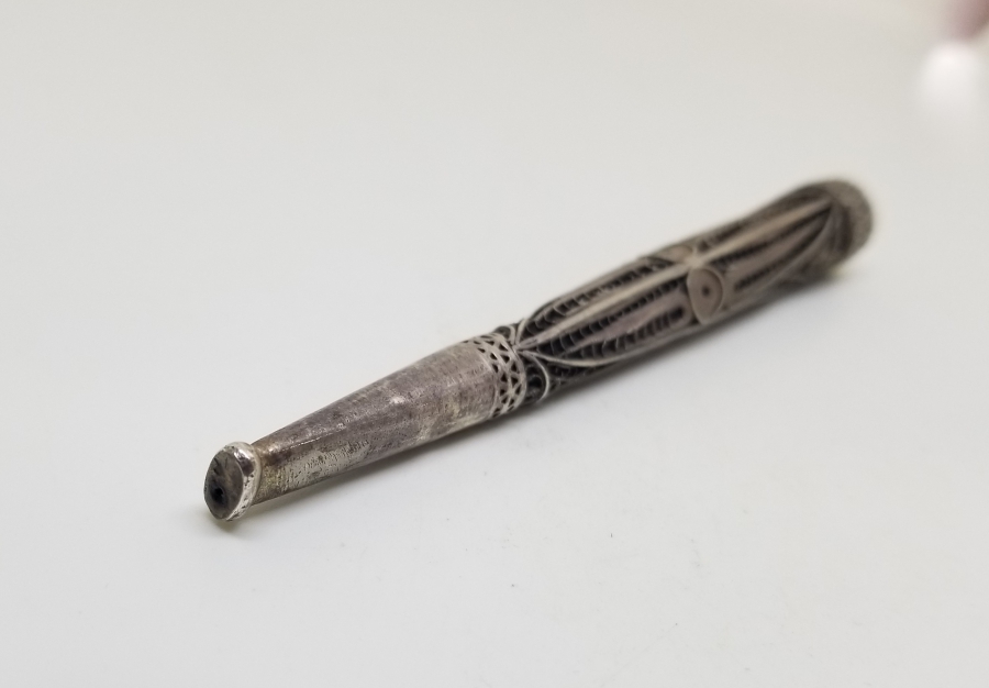 OSMANLI DÖNEMİ ÇOK NADİR HATAY İŞİ ERMENİ GÜMÜŞ SİGARA AĞIZLIĞI