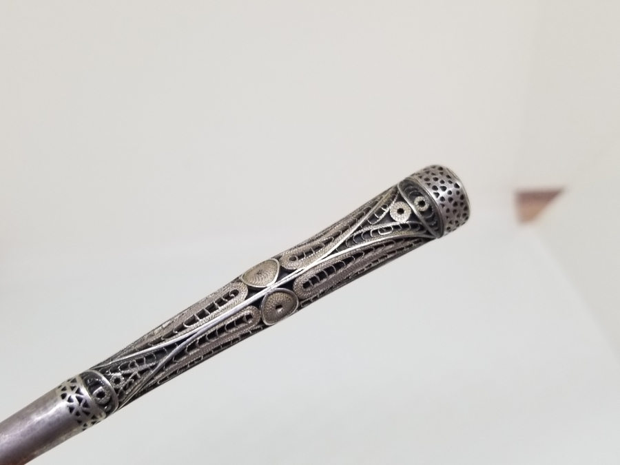 OSMANLI DÖNEMİ ÇOK NADİR HATAY İŞİ ERMENİ GÜMÜŞ SİGARA AĞIZLIĞI