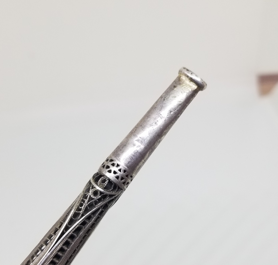 OSMANLI DÖNEMİ ÇOK NADİR HATAY İŞİ ERMENİ GÜMÜŞ SİGARA AĞIZLIĞI