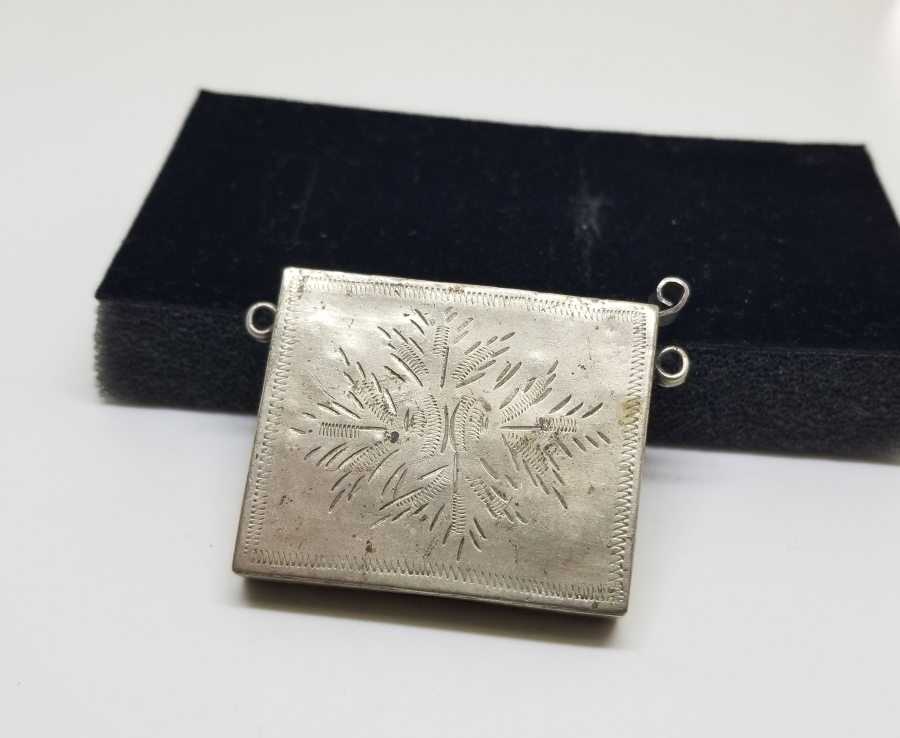 ÜZERİNDE SALTANAT ŞEMSESİ BULUNAN NADİR TİPTE OSMANLI DÖNEMİ GÜMÜŞ ASKER HAMAYILI