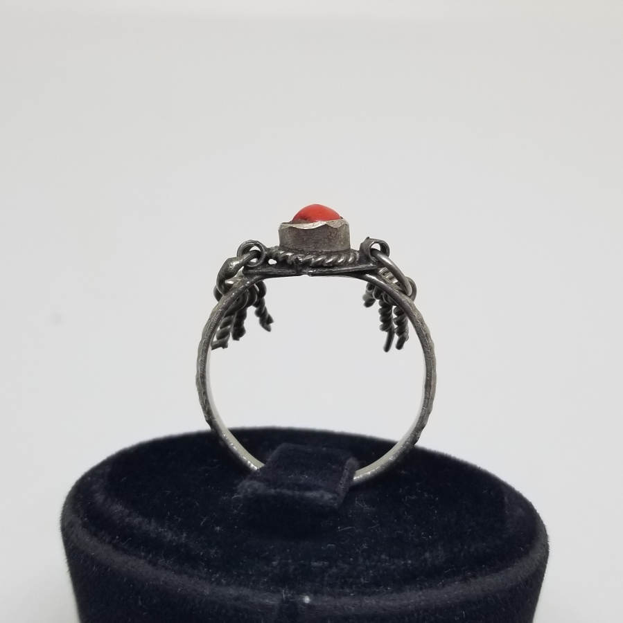 MERCAN TAŞLI OSMANLI DÖNEMİ CINGILLI YÜZÜK