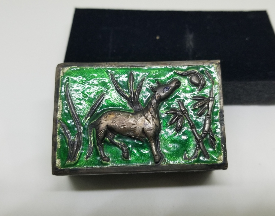 ANTİKA MİNELİ GÜMÜŞ KİBRİTLİK